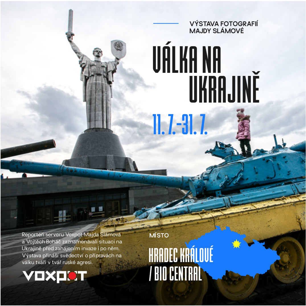 VOXPOT vystaví sérii fotografií Majdy Slámové na téma Válka na Ukrajině v Bio Centralu v Hradci Králové.