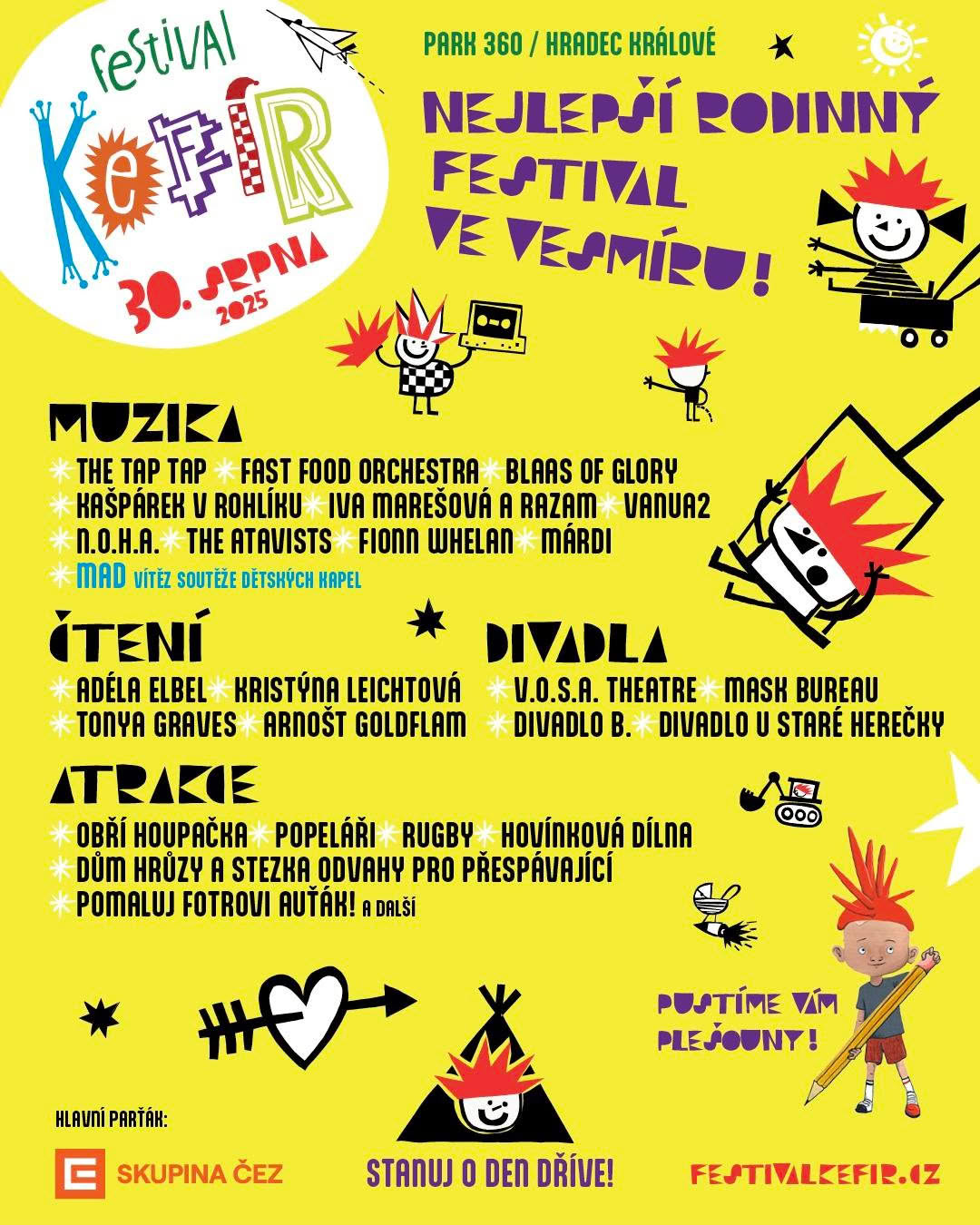 Prázdniny ukončí festival Kefír, kde děti straší rodiče a valník se mění v pódium Prázdniny ukončí festival Kefír, kde děti straší rodiče a valník se mění v pódium