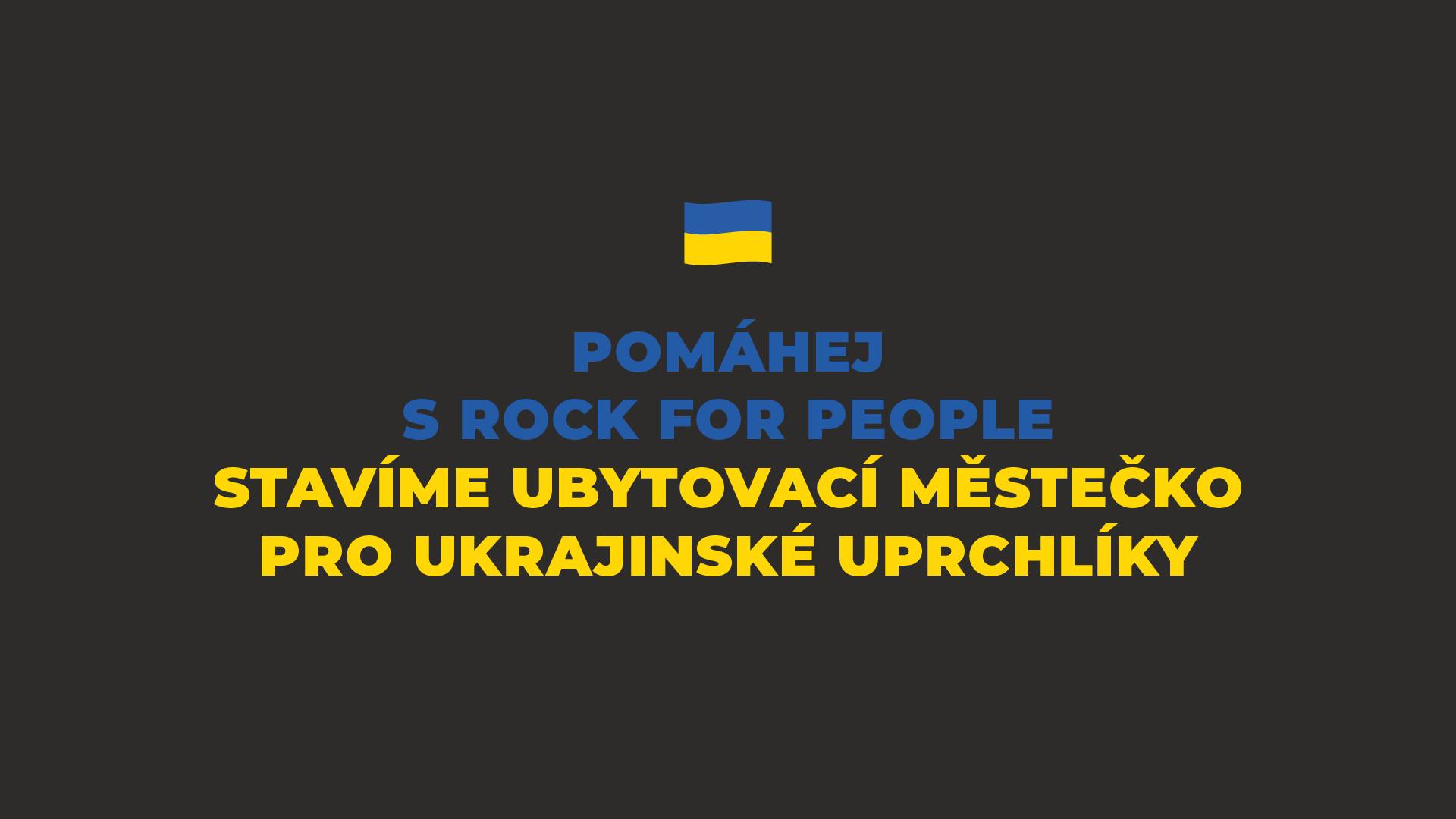 Rock for People staví v Parku 360 ubytovací městečko pro uprchlíky a pořádá sbírku