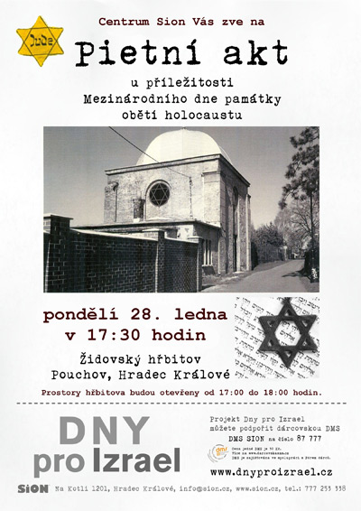 Pietní akt k mezinárodnímu dni památky obětí holocaustu v Hradci Králové