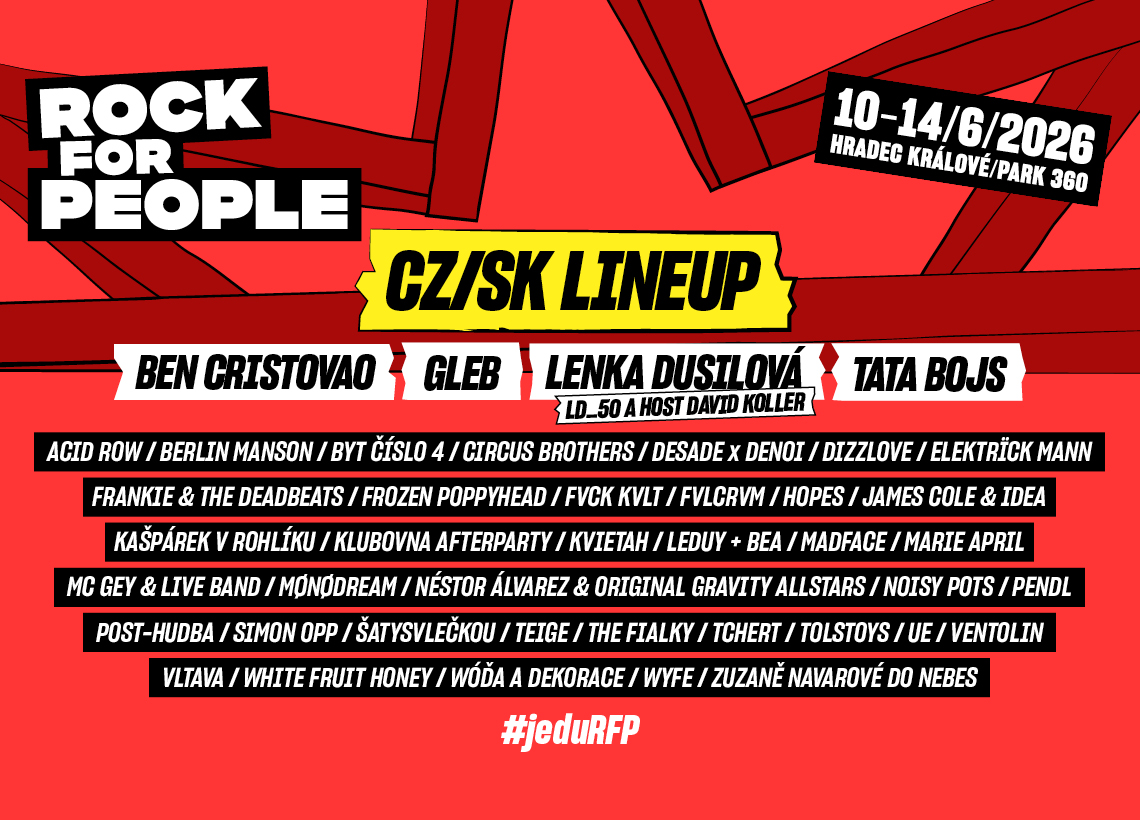 CZ/SK lineup na Rock for People 2026 nabídne Bena Cristovao, čerstvého držitele Cen Anděl Jamese Colea, Lenku Dusilovou či Tata Bojs. Zbývá posledních 5 % vstupenek