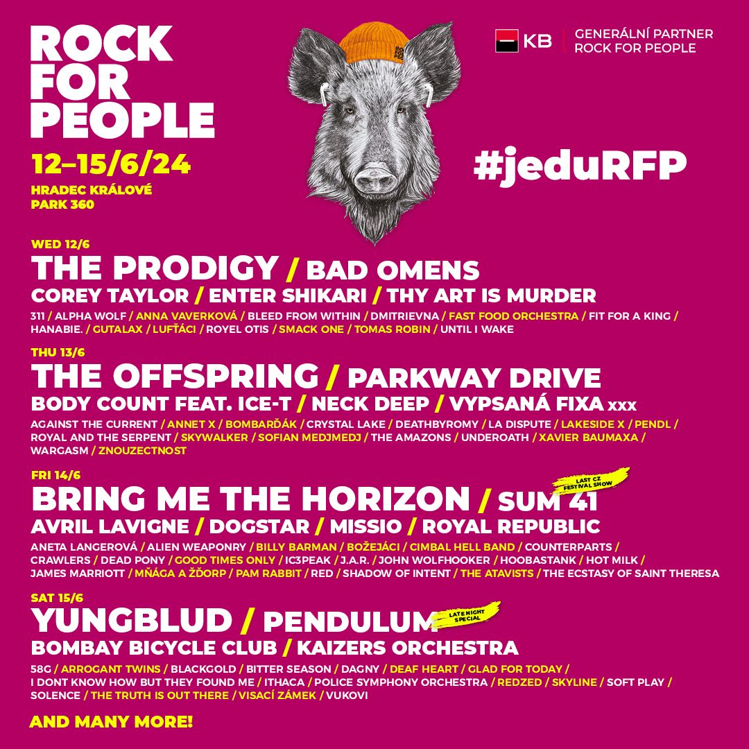 Rock for People odhaluje CZ/SK scénu, vystoupí Redzed, Annet X, Mňága a Žďorp, Visací Zámek, Smack One i dechovka