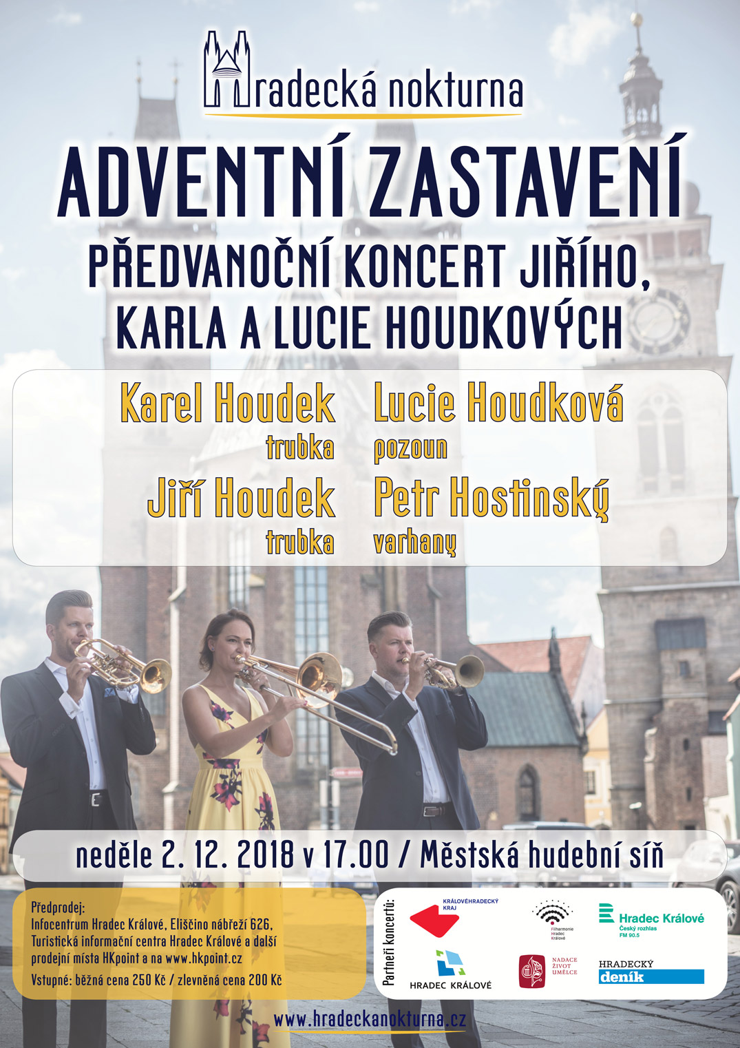 ADVENTNÍ ZASTAVENÍ - PŘEDVÁNOČNÍ KONCERT JIŘÍHO, KARLA A LUCIE HOUDKOVÝCH