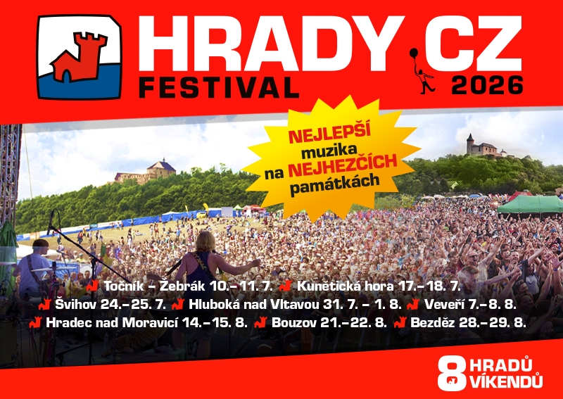 Festival Hrady CZ oznamuje kompletní line-up svých osmi zastávek po celé republice, slibuje hvězdné léto