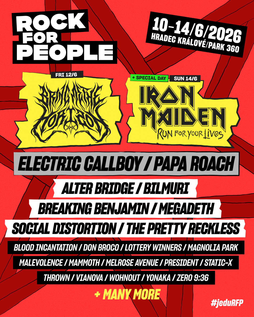 Rock for People oznamuje první hvězdy, přiveze Iron Maiden, Bring Me The Horizon, Papa Roach nebo Electric Callboy